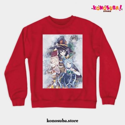 Anime Konosuba Art Crewneck Sweatshirt Red / S