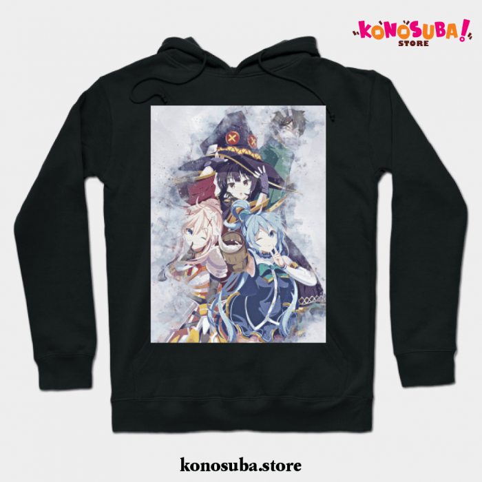 Anime Konosuba Art Hoodie Black / S