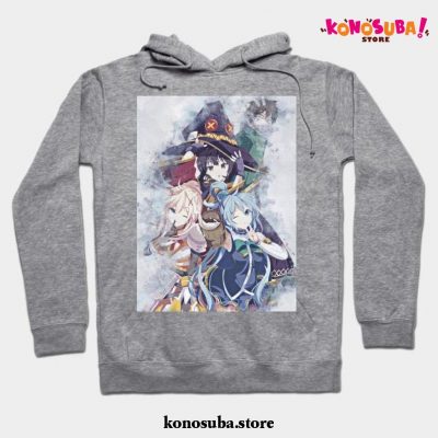 Anime Konosuba Art Hoodie Gray / S