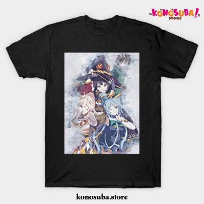 Anime Konosuba Art T-Shirt Black / S