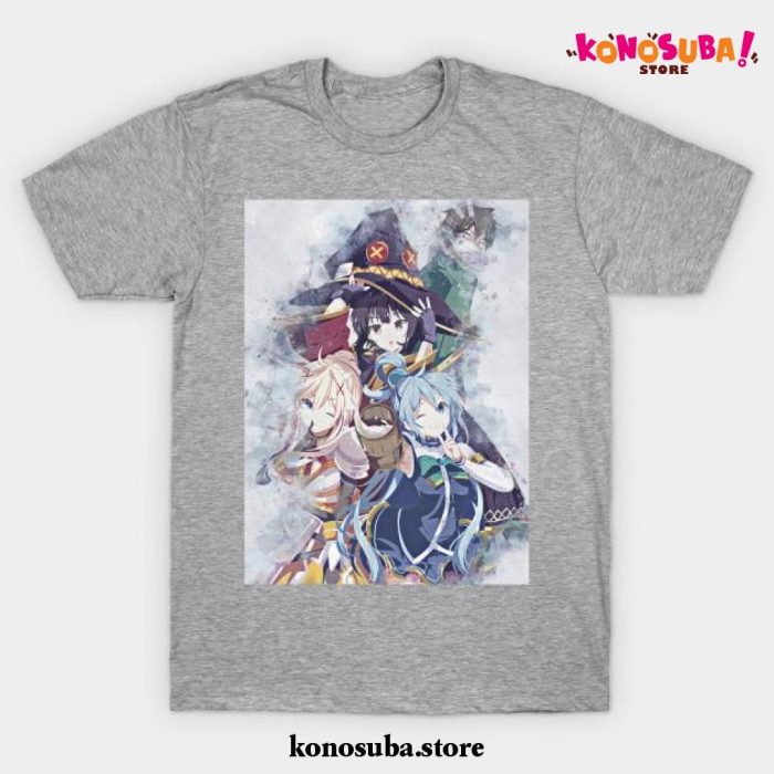 Anime Konosuba Art T-Shirt Gray / S