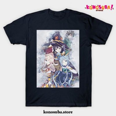 Anime Konosuba Art T-Shirt Navy Blue / S