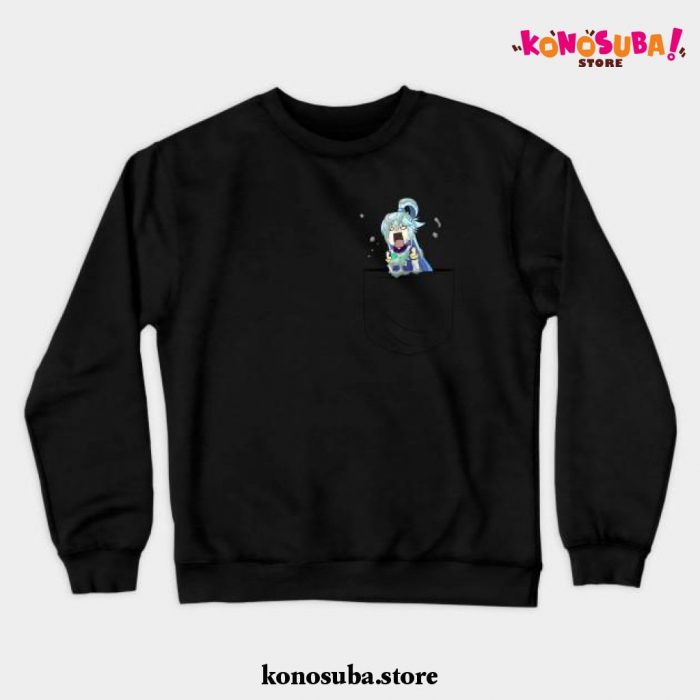 Aqua Pocket Crewneck Sweatshirt Black / S