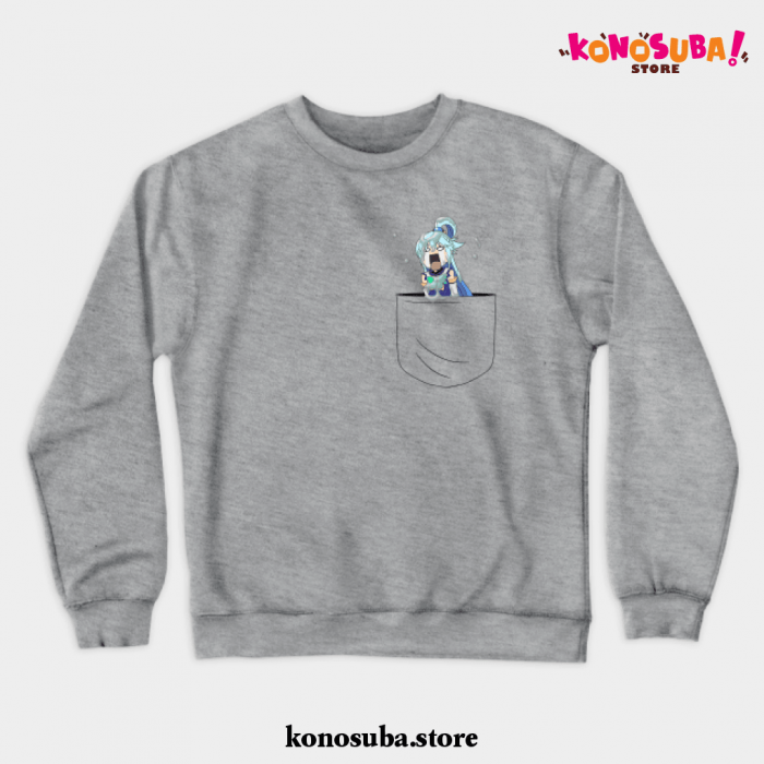 Aqua Pocket Crewneck Sweatshirt Gray / S