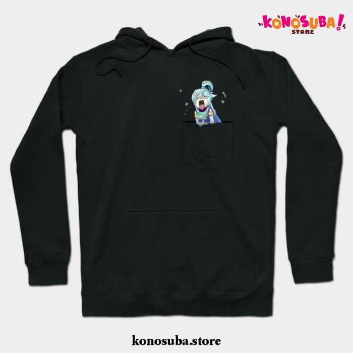 Aqua Pocket Hoodie Black / S