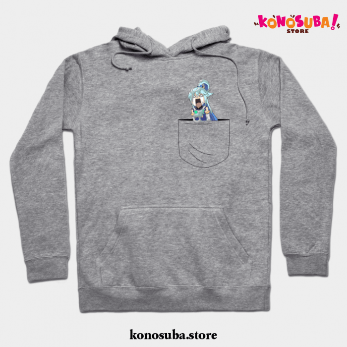 Aqua Pocket Hoodie Gray / S