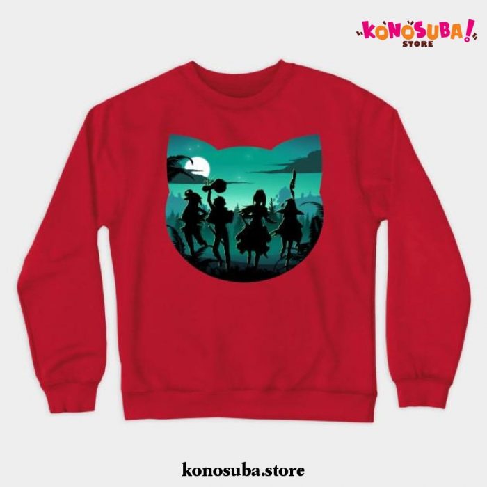 Chomusuke Silhouette Crewneck Sweatshirt Red / S
