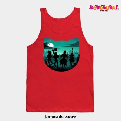Chomusuke Silhouette Tank Top Red / S