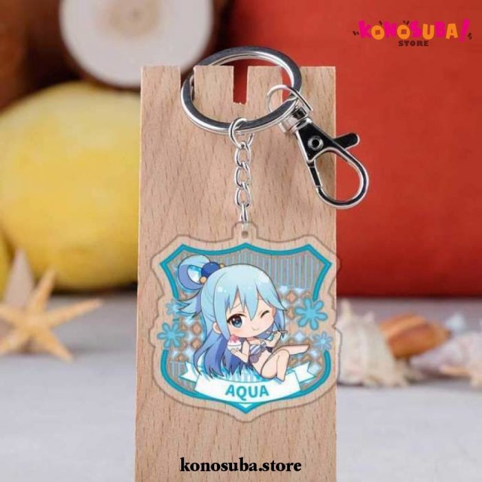 Cute Chibi Konosuba Aqua Keychain