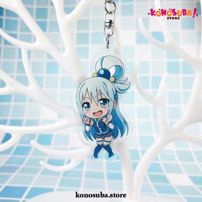 Cute Konosuba Aqua Acrylic Keychain For Bags Type 2