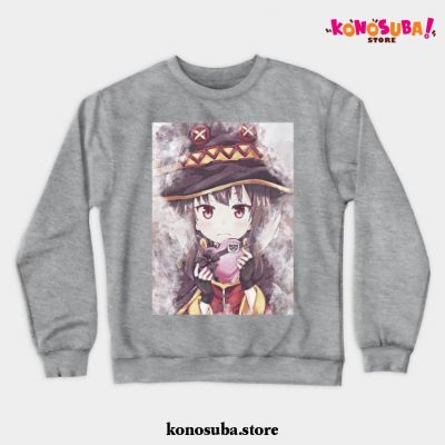 Cute Konosuba Art Crewneck Sweatshirt Gray / S