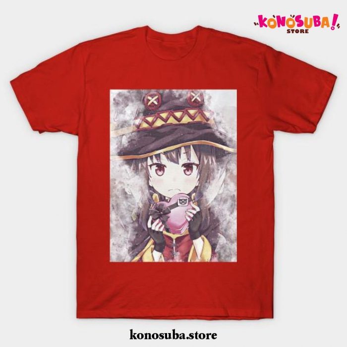 Cute Konosuba Art T-Shirt Red / S