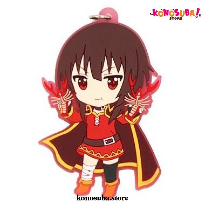 Cute Konosuba Megumin Aqua Darkness Strap Rubber Keychain 02