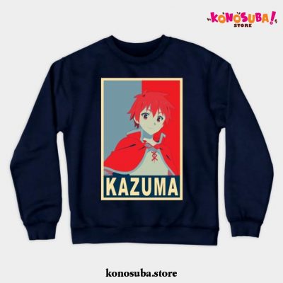 Kazuma Poster Crewneck Sweatshirt Navy Blue / S