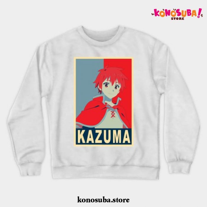 Kazuma Poster Crewneck Sweatshirt White / S