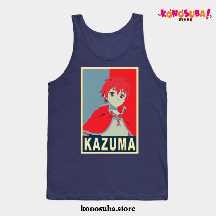 Kazuma Poster Tank Top Navy Blue / S