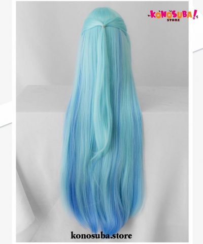 Konosuba Aqua Blue Long Straight Synthetic Hair Cosplay Wigs