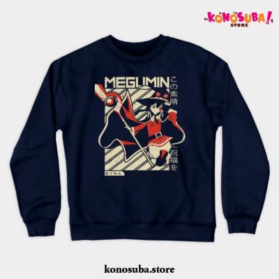 Konosuba! - Megumin Crewneck Sweatshirt Navy Blue / S