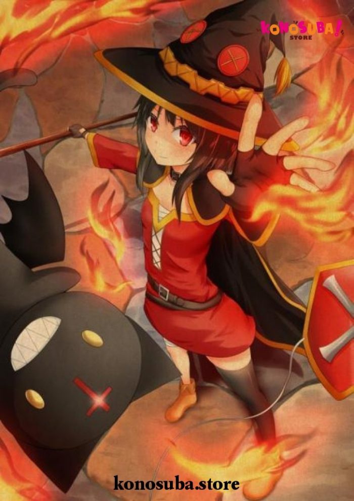 Konosuba Megumin Fire Kraft Paper Poster