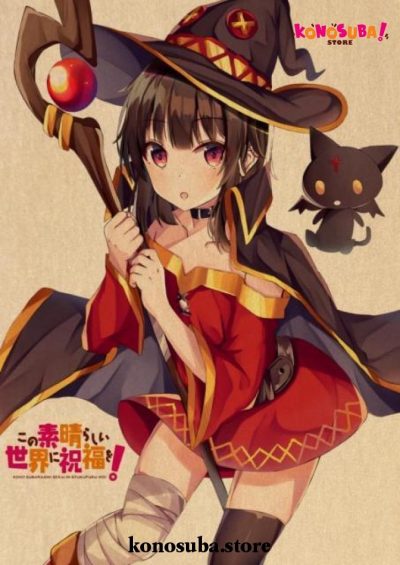 Blusa Moletom Capuz Zíper Konosuba Kazuma Megumin Cosplay