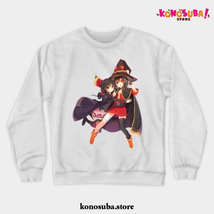 Megumin And Yunyun Crewneck Sweatshirt White / S