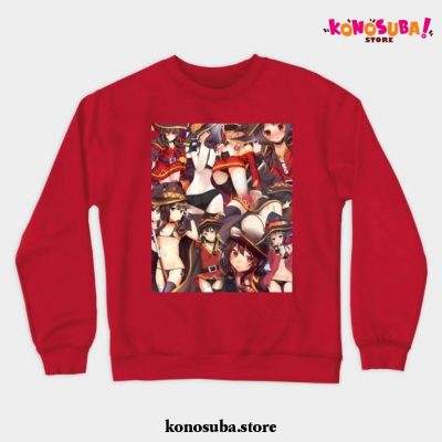 Megumin Collage Crewneck Sweatshirt Red / S