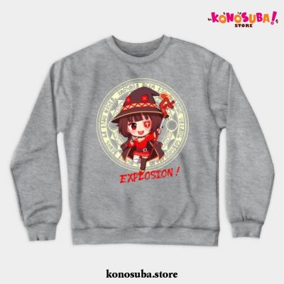 Megumin Konosuba Explosion Magic Crewneck Sweatshirt Gray / S