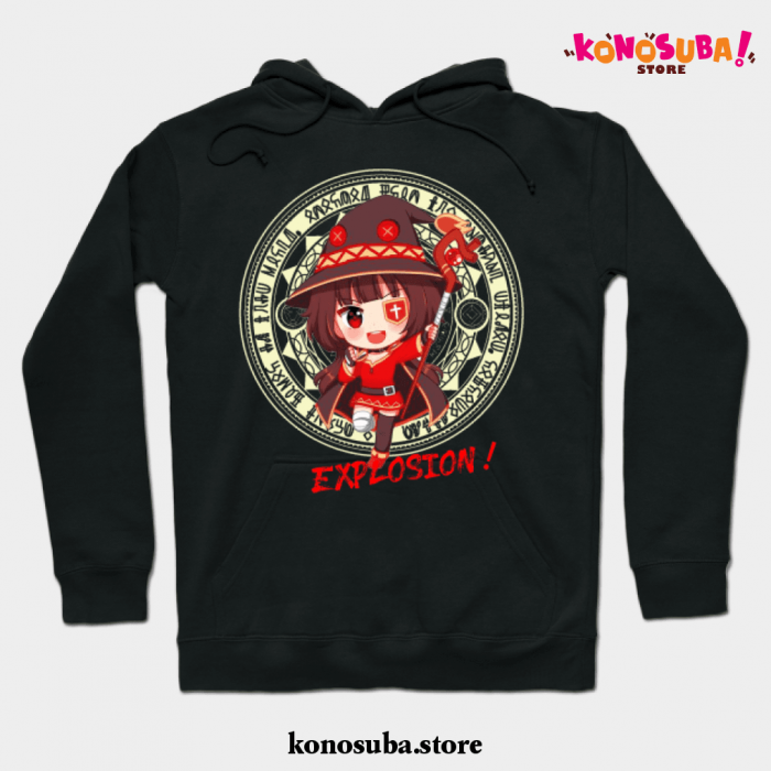 Megumin Konosuba Explosion Magic Hoodie Black / S