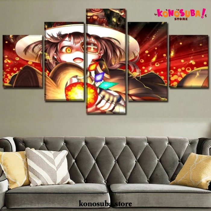 New 5 Pieces Konosuba Megumin Canvas Wall Art