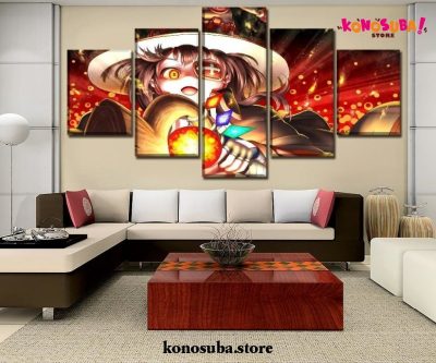 New 5 Pieces Konosuba Megumin Canvas Wall Art