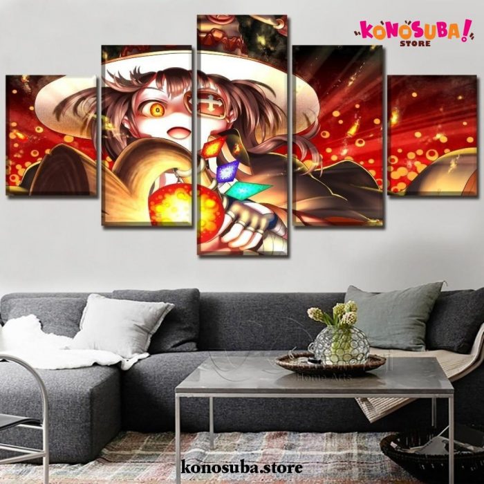 New 5 Pieces Konosuba Megumin Canvas Wall Art