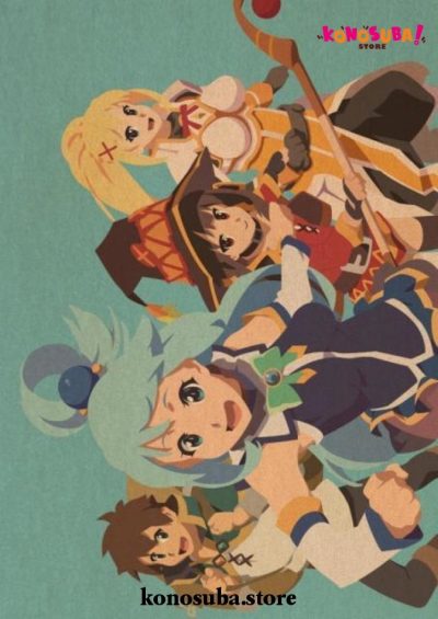 Camiseta Konosuba Kazuma Megumin Aqua Explosion Anime Filme