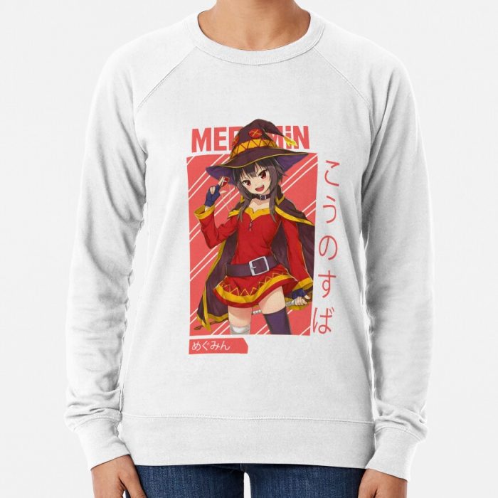 Konosuba Megumin Shirt Pullover Sweatshirt Sweatshirt Official Cow Anime Merch