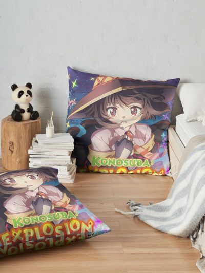 Megumin Konosuba Throw Pillow Official Cow Anime Merch