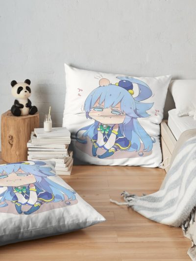 Konosuba Aqua Throw Pillow Official Cow Anime Merch
