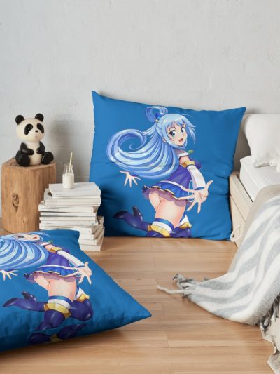 Aqua - Konosuba Throw Pillow Official Cow Anime Merch