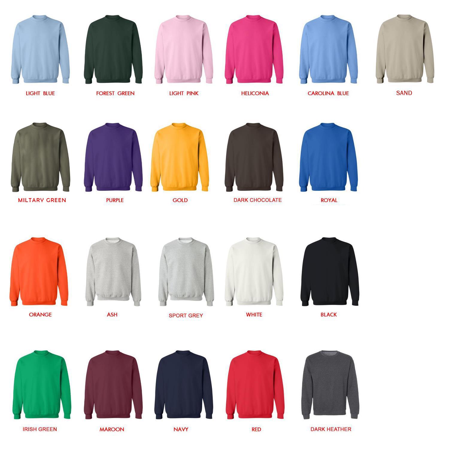 sweatshirt color chart - Konosuba Store